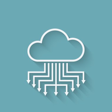 bulut bilgisayar sunucu. kavram sembolü
