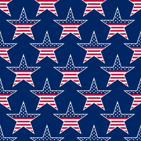 American stars seamless pattern — Stock Vector