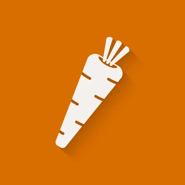 Carrot icon orange background — Stock Vector