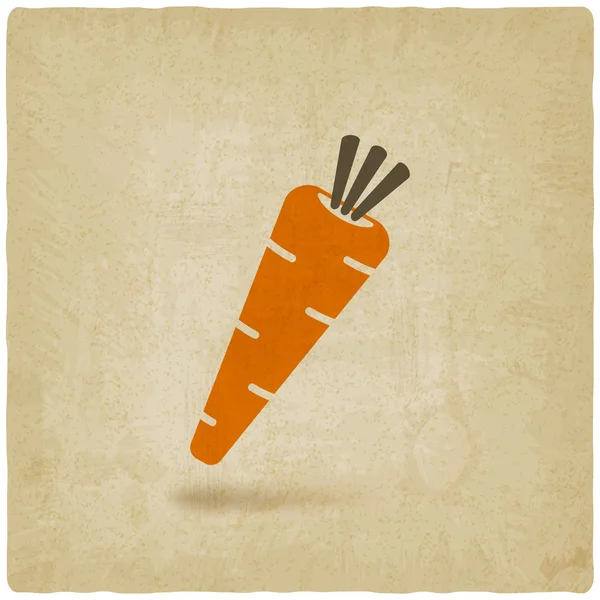 Carrot icon old background — Stock Vector