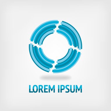mavi daire logo tasarım şablonu