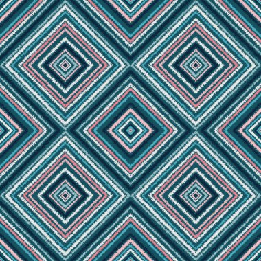etnik rhombus mavi kabile seamless modeli