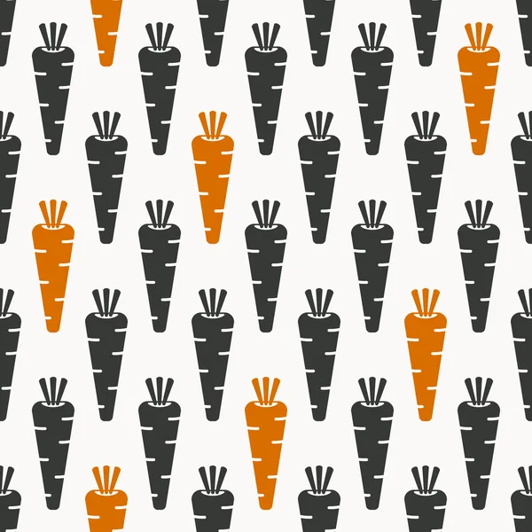 siyah ve turuncu renklerde havuç seamless modeli