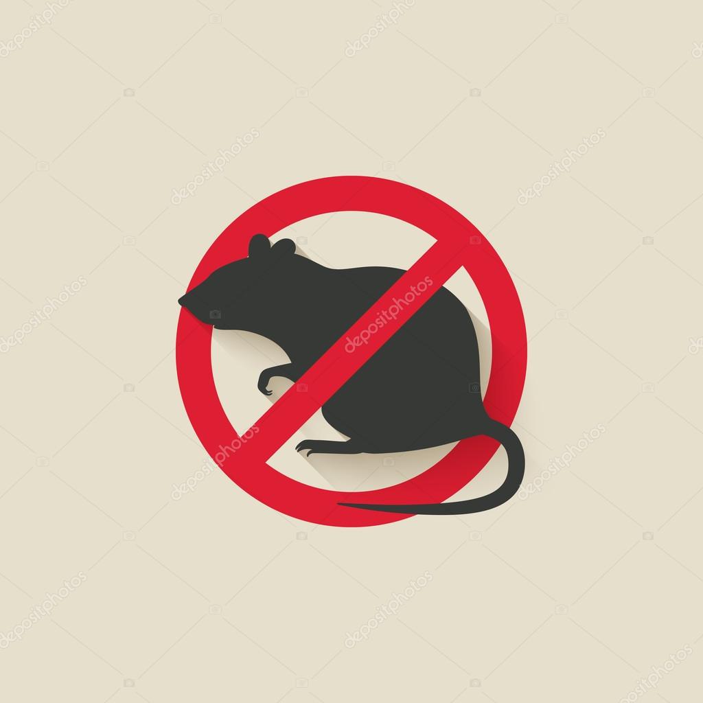 Rat warning sign. vector illustration - eps 10