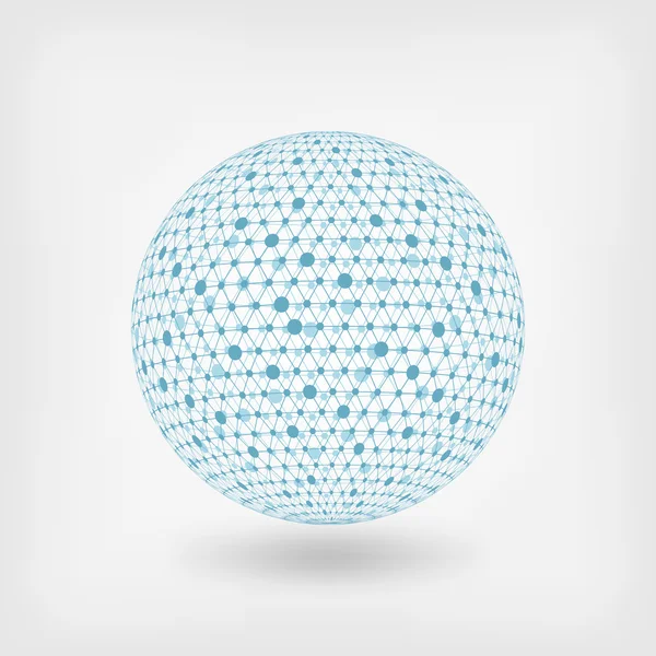 Kék gömb hálózat — Stock Vector