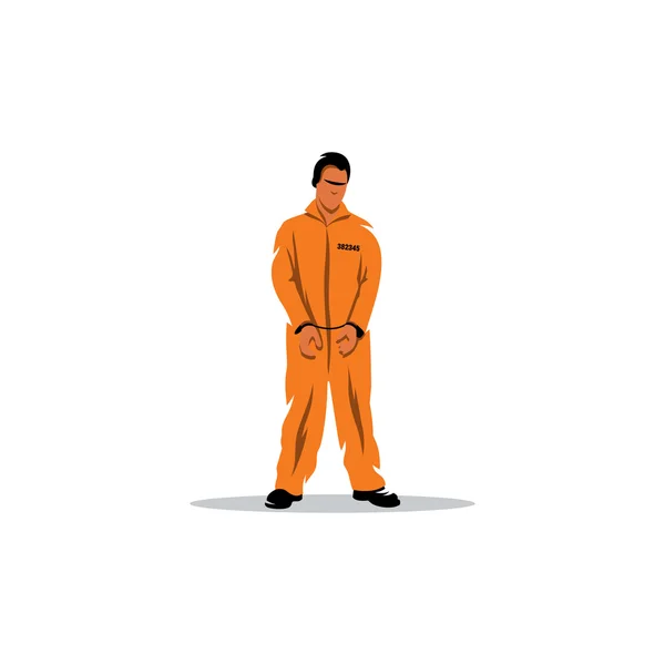 オレンジ色のローブで刑事。ベクトル図. — ストックベクタ