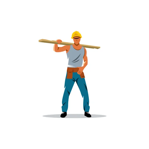 Homem do construtor. Ilustração vetorial . —  Vetores de Stock