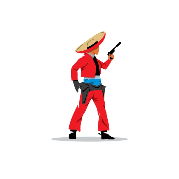 Mexicaanse bandiet. Vectorillustratie. — Stockvector