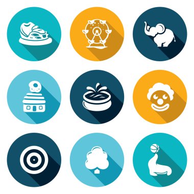 Eğlence Icons Set. Vektör çizim.