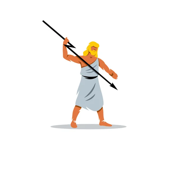 Signo Zeus. En la mitología griega, el rey de los dioses, la gente, el cielo, el clima, el destino, la ley. Ilustración vectorial . — Vector de stock