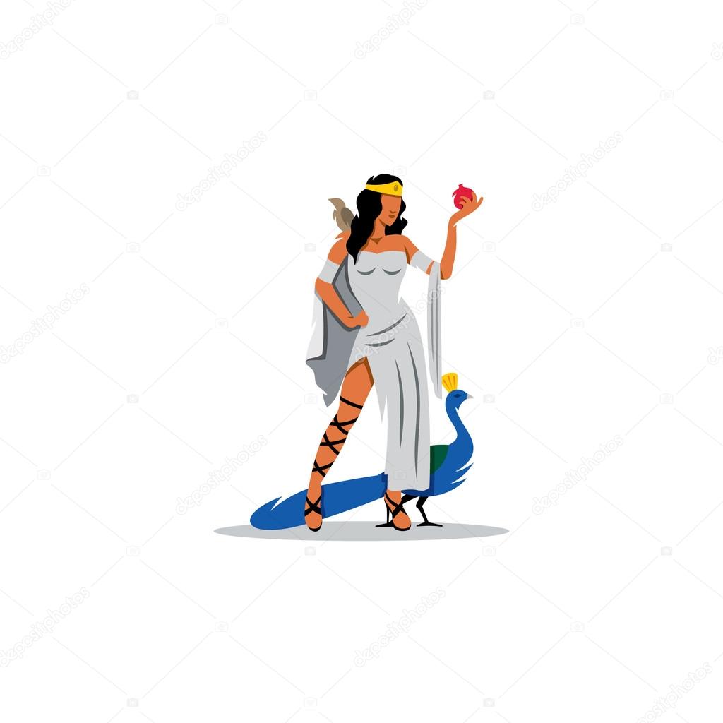 Branding Identity Corporate logo design template Isolated on a white background. Mythological Greek goddess of marriage