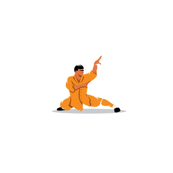 Signo del monje Shaolin. Ilustración vectorial . — Vector de stock
