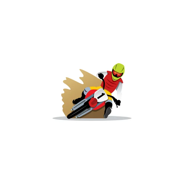 Sinal de motocross. Ilustração vetorial . — Vetor de Stock