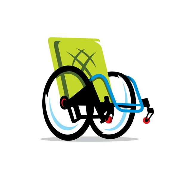 Vector Wheelchair Handicap Cartoon Illustration. — Stock Vector