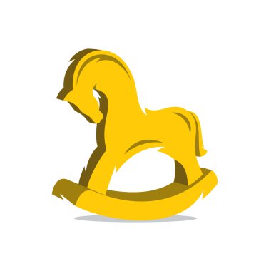 Vektör tahta at karikatür çizim.