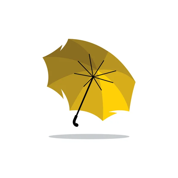 Illustration de bande dessinée parapluie jaune vectoriel . — Image vectorielle