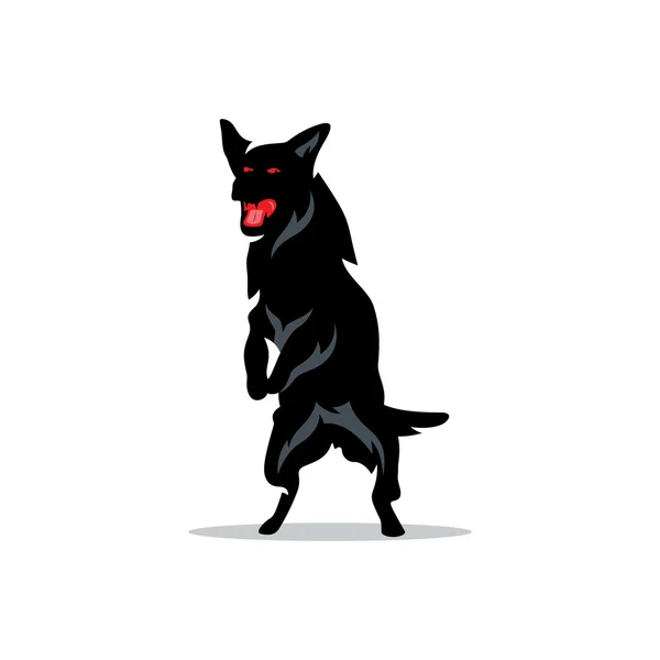 Vektor Deutscher Schäferhund Cartoon Illustration. — Stockvektor