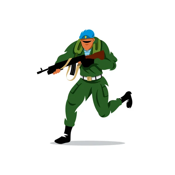 Vektor russische Spezialeinheiten mann cartoon illustration. — Stockvektor