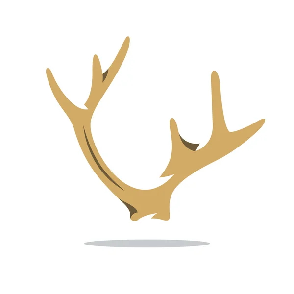 Vector Deer Horns Cartoon Illustration. — Stock Vector
