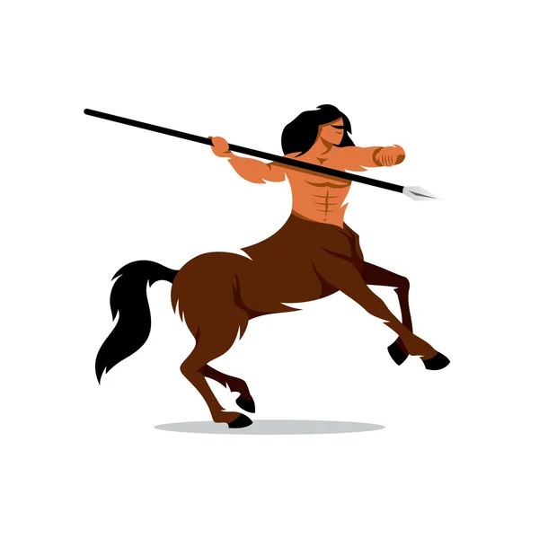 Illustration vectorielle de dessin animé Centaur Warrior . — Image vectorielle