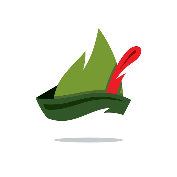 Vektör Robin Hood şapka karikatür çizim.