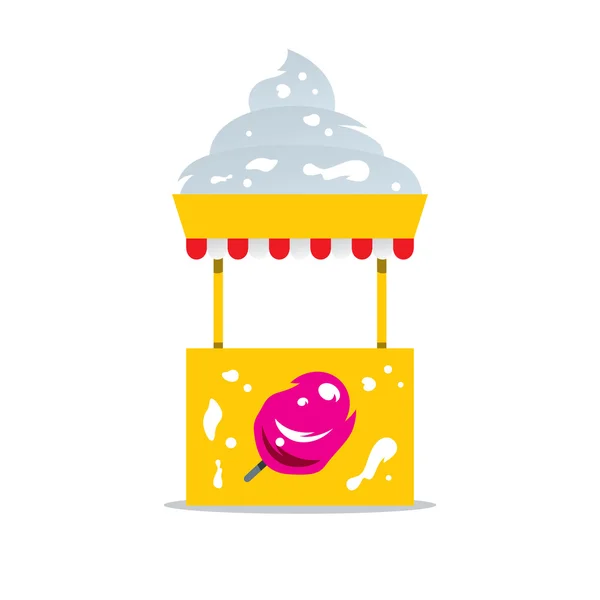 Vektor Ice Cream Shop Cartoon Illustration — Stock vektor