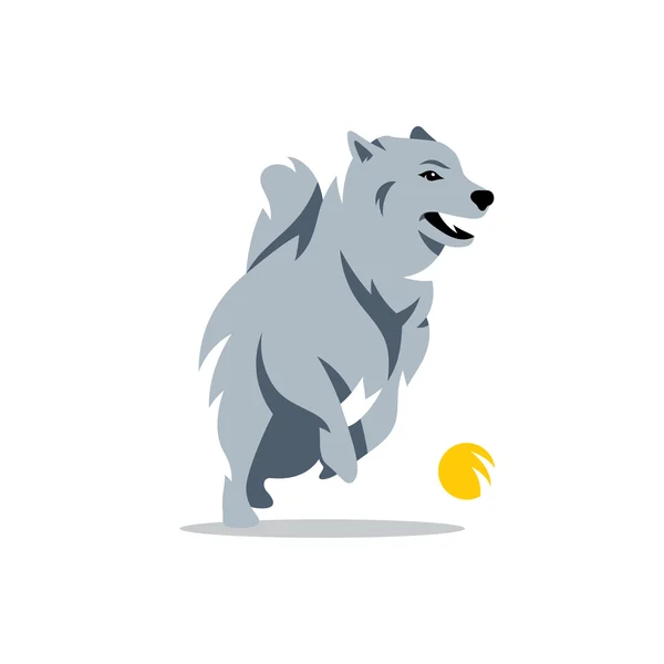 Illustration vectorielle de dessin animé pour chien Husky . — Image vectorielle