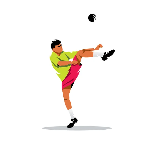 Vektor sepak takraw thailand sport cartoon illustration. — Stockvektor