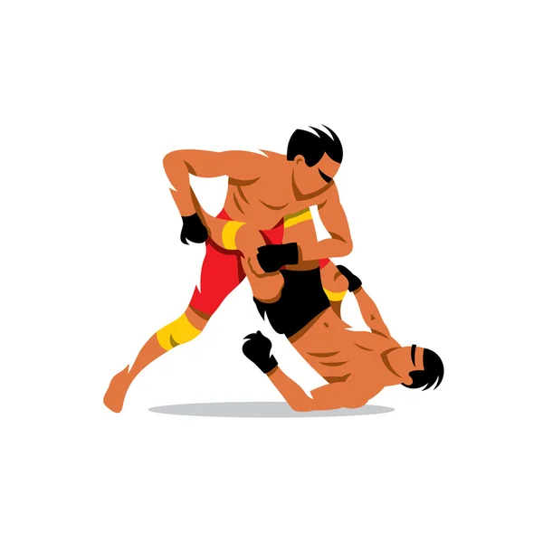 Martial Arts teken. Vector cartoon illustratie. — Stockvector