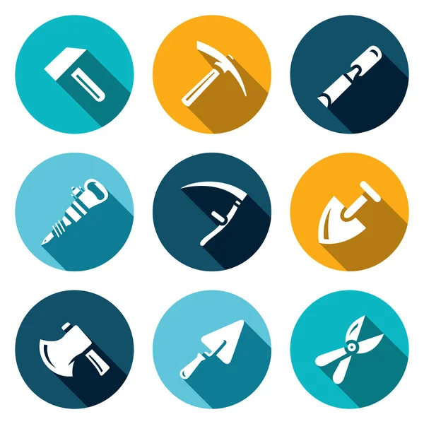 Set of Work Tools Icons — Stock Vector