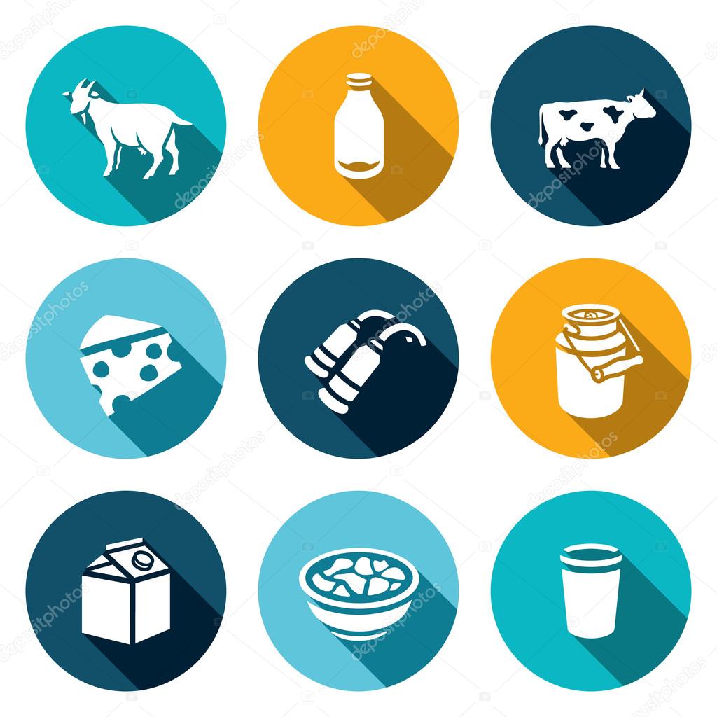 Set of Milk Products Icons