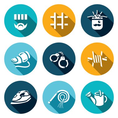 Set of Interrogation Icons clipart
