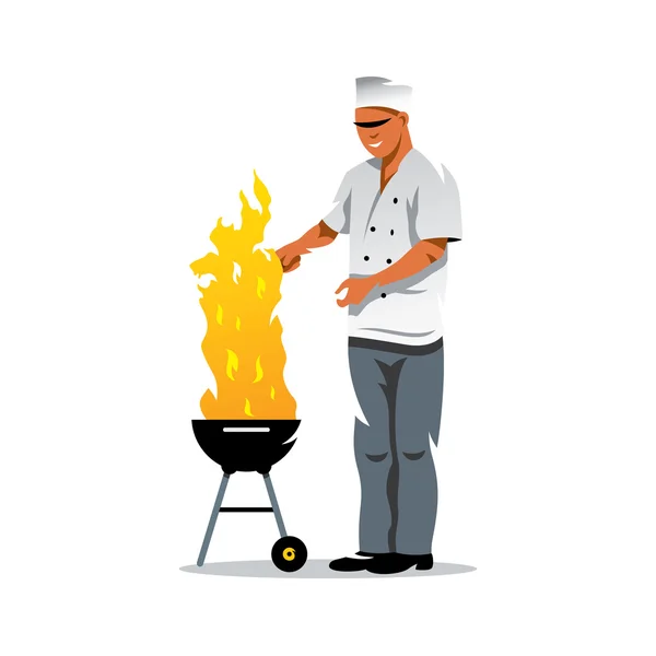 Illustrazione del fumetto dello chef vettoriale . — Vettoriale Stock