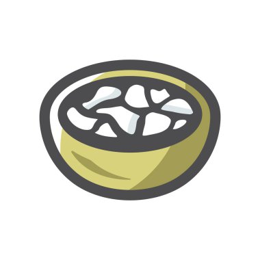 Etli börek. Gıda Vektörü Simgesi Çizim Çizimi