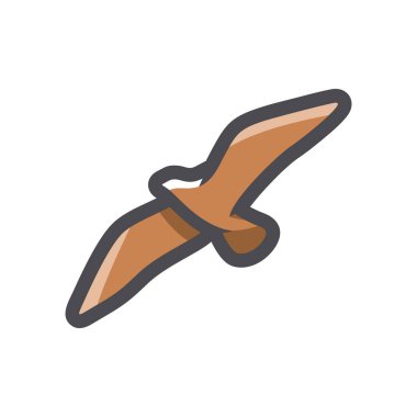 Zarif süzülen kartal vektör simgesi Çizgi Film illüstrasyonu