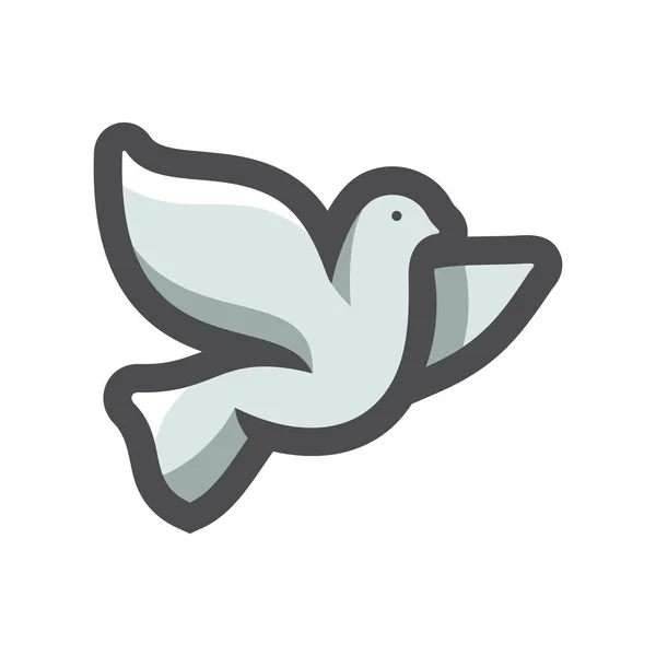 Dove of Peace Vector ikon Rajzfilm illusztráció — Stock Vector