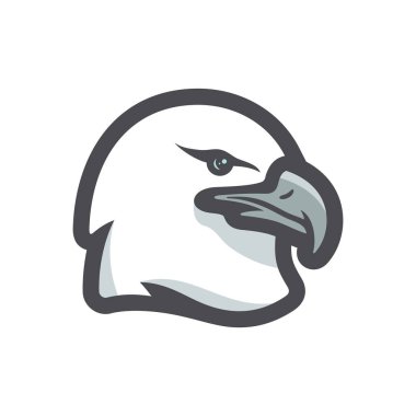 Zarif Kartal Kafa Vektör Simgesi Çizim Çizimi