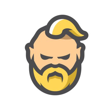 Forelock Vektör simgesi resimli Ukrayna Kazağı