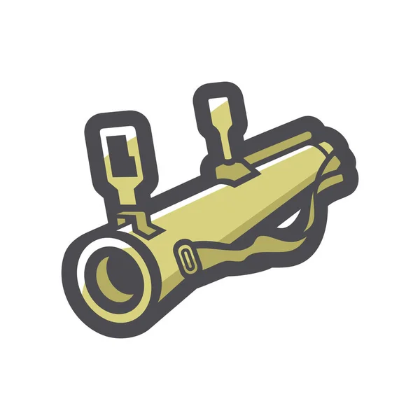 Grenade Launcher weaapon Vector icon Ilustración de dibujos animados. — Archivo Imágenes Vectoriales