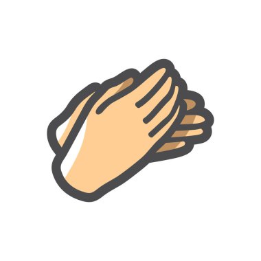 Alkışlayan Eller Vektör simgesi çizimi.