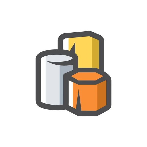 Rolled metal products Vector icon Cartoon illustration — 스톡 벡터