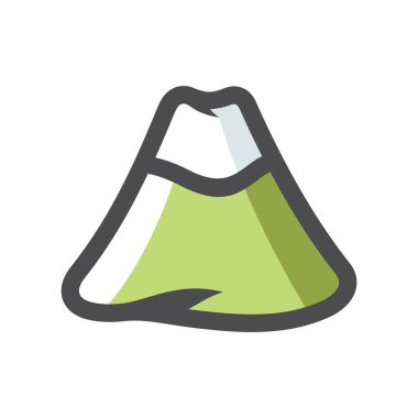 Kar kepi vektör simgesi olan dağ Çizgi Film illüstrasyonuName.