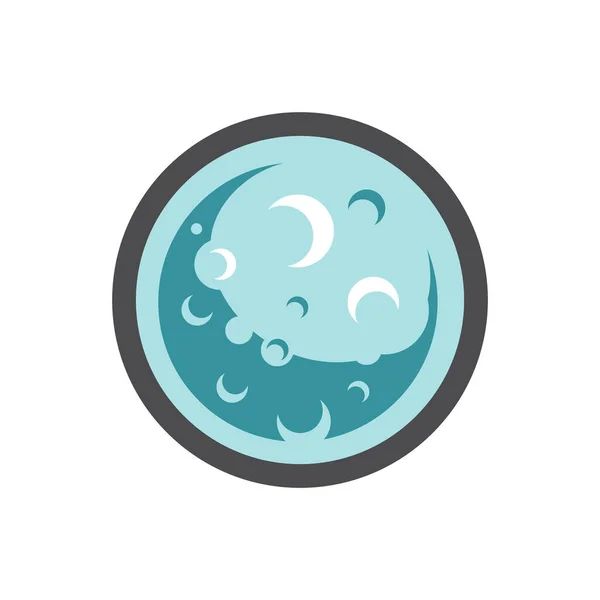 Luna pianeta spazio icona vettoriale Illustrazione cartone animato — Vettoriale Stock