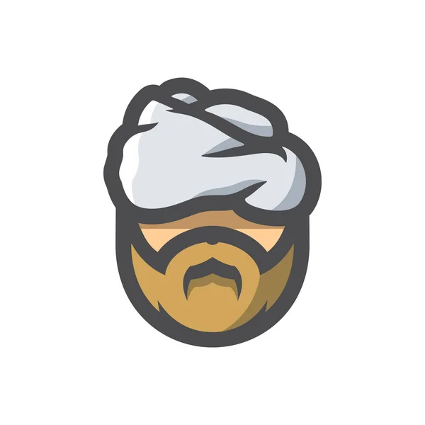 Arabic beard Men Vector icon Cartoon illustration. — Stock Vector