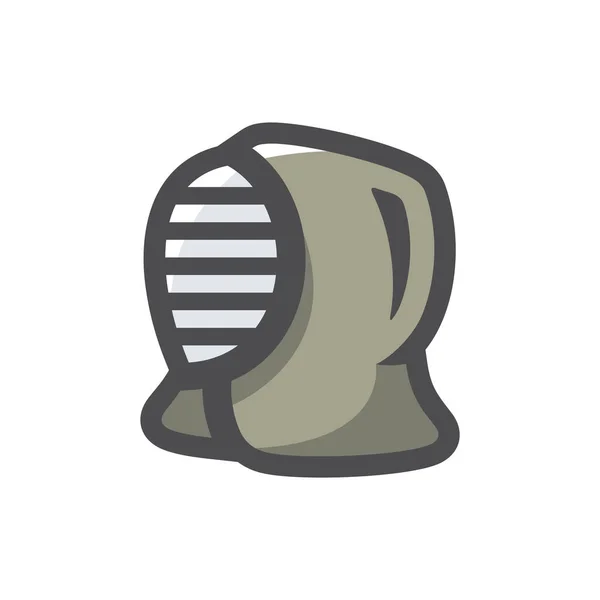 Sports ninjutsu Helmet head protection Vector icon Cartoon illustration — 스톡 벡터