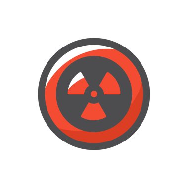 Radyasyon Yuvarlak İşaret Vektörü Simgesi Çizim illüstrasyonu.