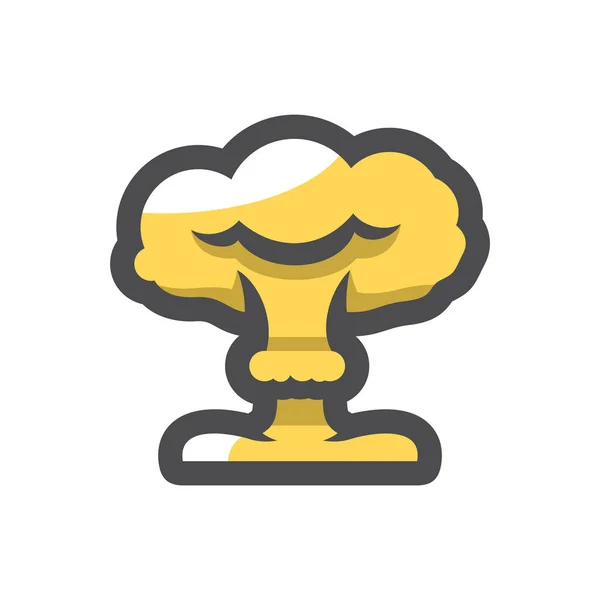 Atomexplosion Pilz-Vektor-Symbol Cartoon-Illustration. — Stockvektor