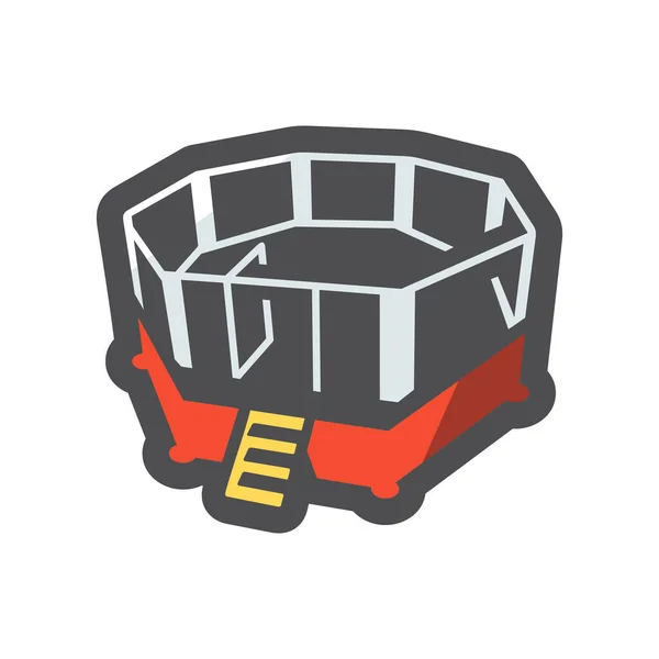 Fight Octagon ring vektor ikon tecknad illustration. — Stock vektor