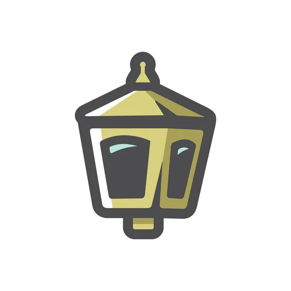 Street Lantern retro Vector icon Cartoon illustration. — 스톡 벡터