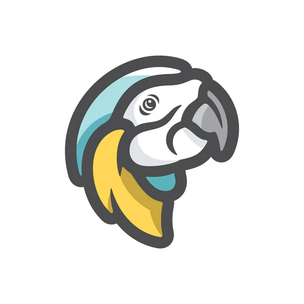Papagei exotischer Vogel Vektor-Symbol Cartoon-Illustration — Stockvektor